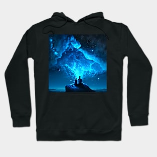 Watching the beautiful stars at night Hoodie